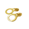 Golden Round Plate Custom Zinc Alloy Metal Zipper Puller